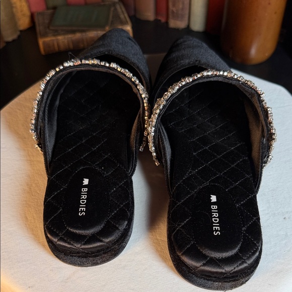 Birdies Black Mules with Sparkling Embellishments - Picture 3 of 5